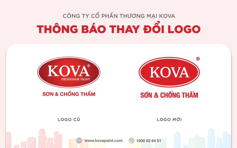 THÔNG BÁO VỀ VIỆC THAY ĐỔI LOGO KOVA