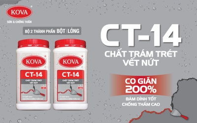 RA MẮT CHẤT CHỐNG THẤM CO GIÃN KOVA CT-14 DIỆN MẠO MỚI!​