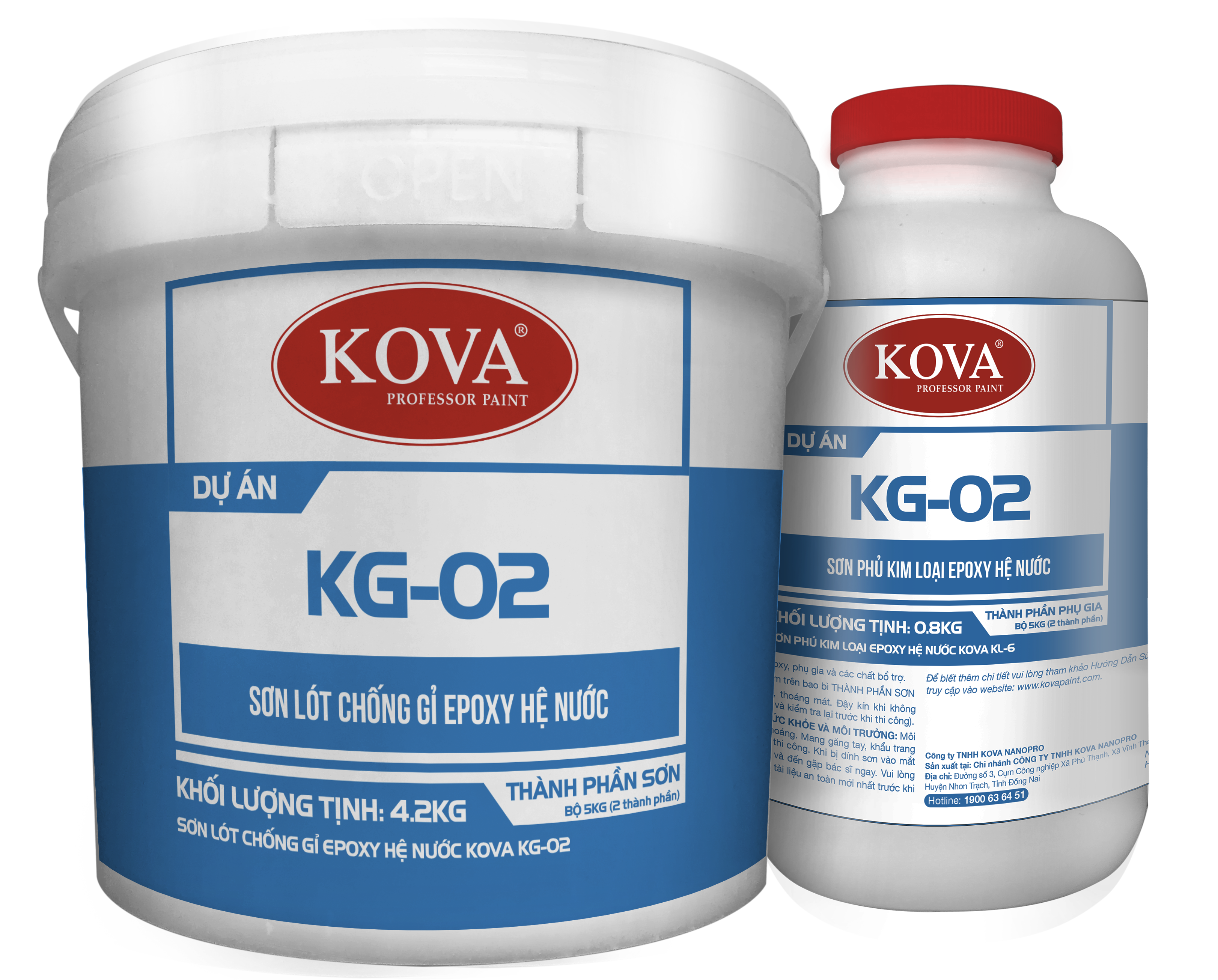 Sơn Lót Chống Gỉ Epoxy Hệ Nước KOVA KG-02 - Sơn lót chống gỉ KOVA KG-02 mang lại khả năng chịu nước tốt, bảo vệ cho bề mặt bằng thép khỏi rỉ sét trong môi trường khắc nghiệt. Hãy xem hình ảnh cho sản phẩm này để biết thêm chi tiết.
